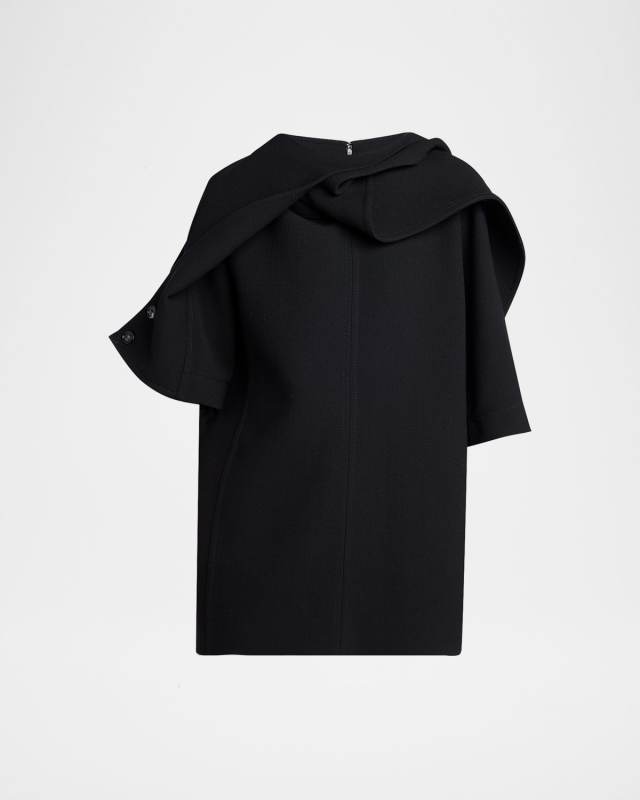 Light Double Wool Crepe Top
